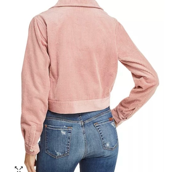 NWT Lost + Wander Pink/ Mauve Crop Corduroy Jacket - Picture 2 of 2